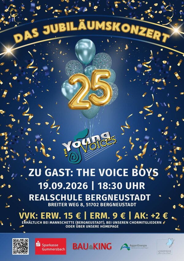 Bild vergr&ouml;&szlig;ern: Jubil&auml;umskonzert The Young Voices 19.9.26