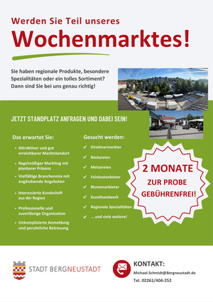 Stadtverwaltung Wochenmarkt Plakat